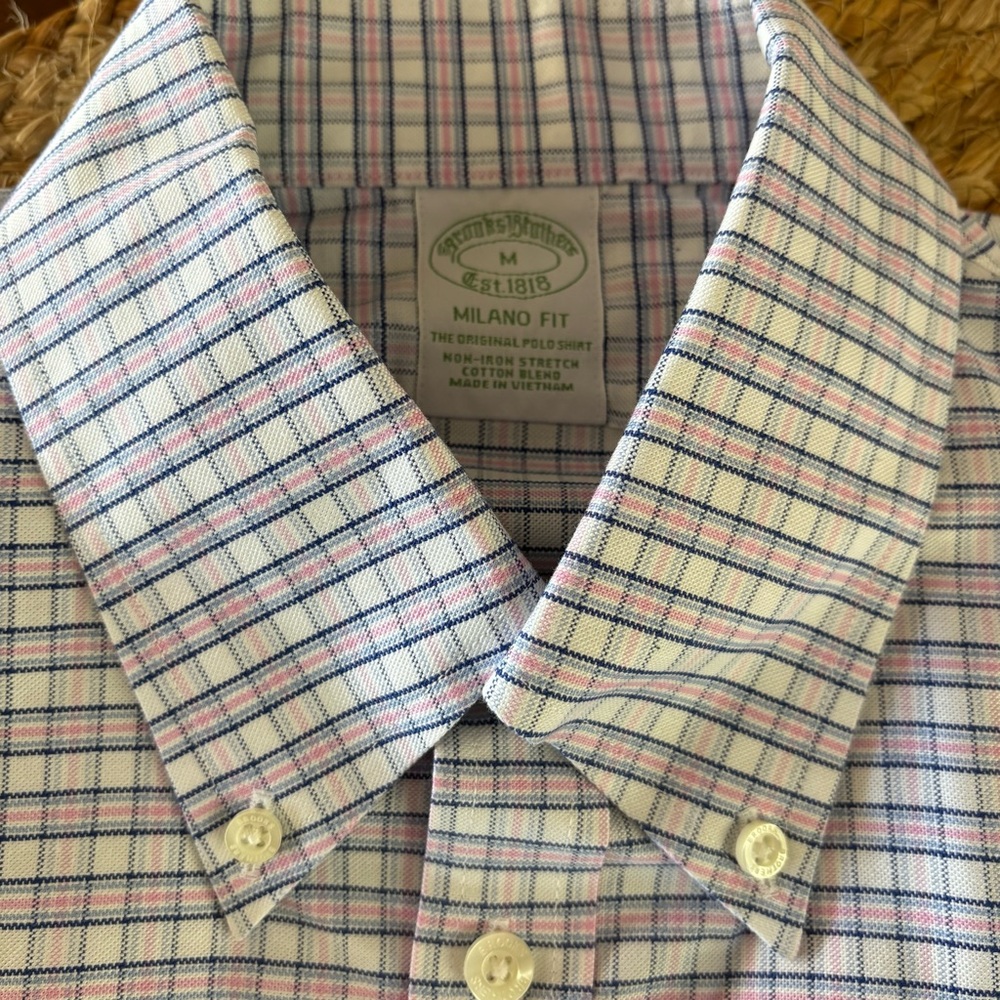 Brooks Brothers Blue and Purple Plaid Button-Down Shirt - Picture 5 of 8